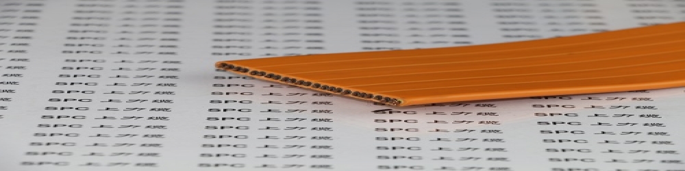 SPCPARKING-FLAT-CHAIN-YPT立体停车库专用聚氨酯拖链扁电缆纤维加强型  加强型坦克链用聚氨酯拖链扁电缆